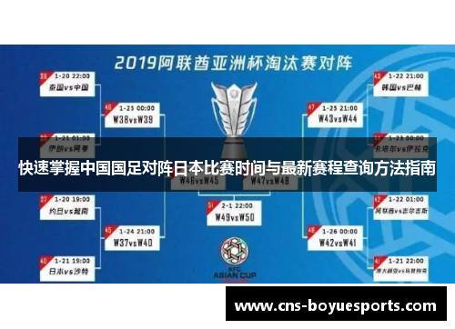 快速掌握中国国足对阵日本比赛时间与最新赛程查询方法指南 快速掌握中国国足对阵日本比赛时间与最新赛程查询方法指南