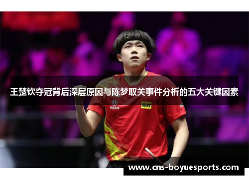王楚钦夺冠背后深层原因与陈梦取关事件分析的五大关键因素