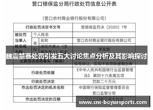 魏震禁赛处罚引发五大讨论焦点分析及其影响探讨